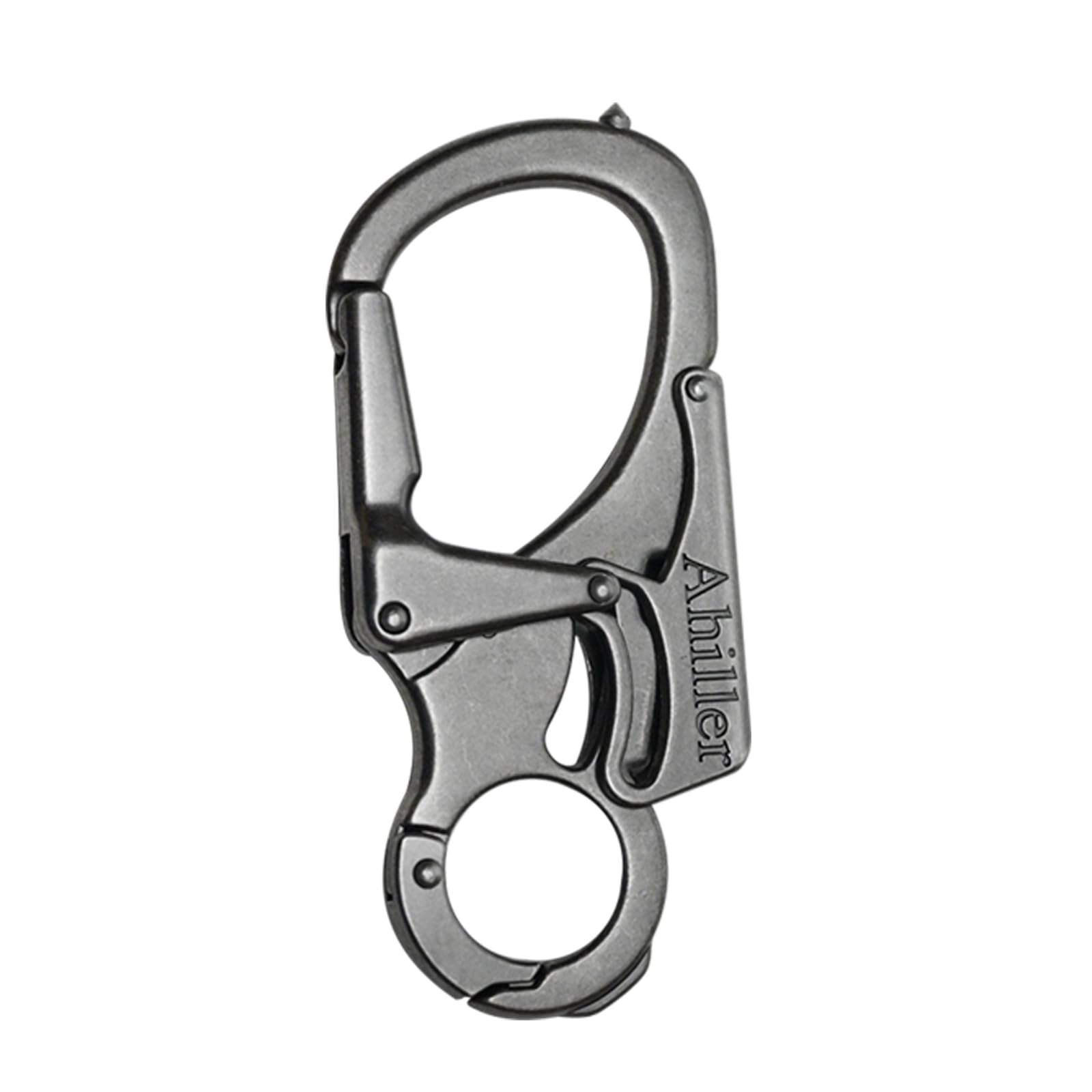 Photo 1 of Ahiller 3" Carabiner Keychain Clip, Rugged Alloy Double Lock Design - Tungsten Steel Spike - Multi Tool Caribina, Small Key Ring Clip for Camping Hiking Fishing Outdoor Survival [Gunmetal-1P]