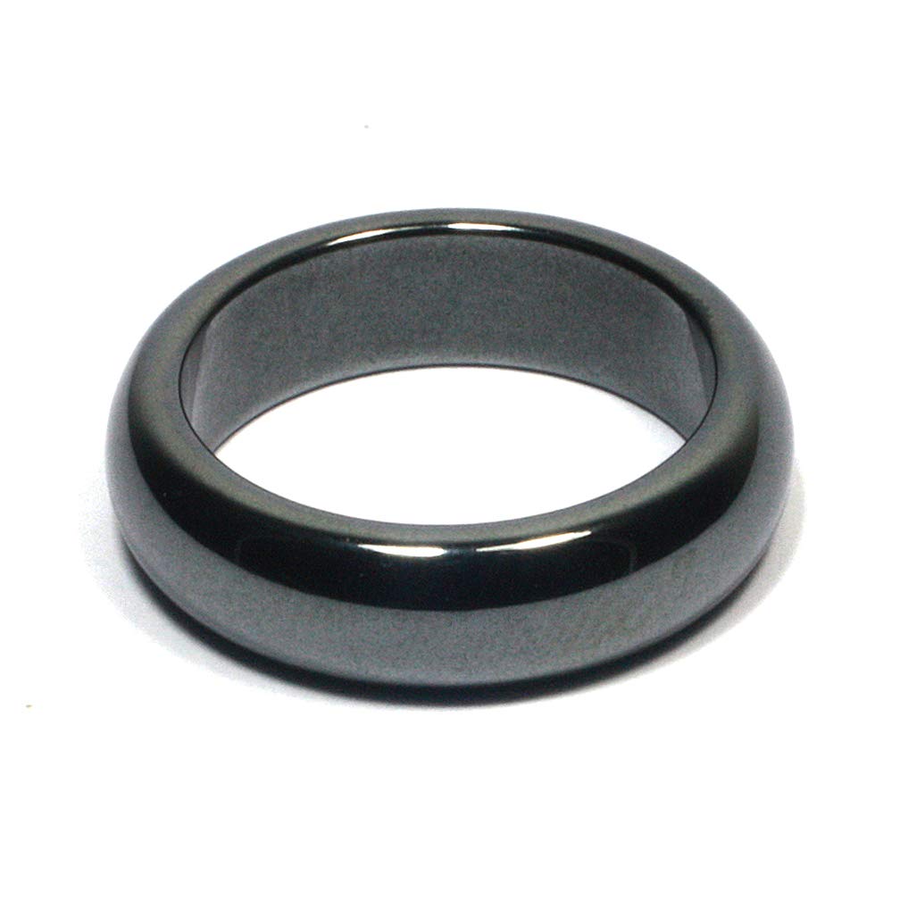 CrystalAgeSolid Hematite Ring (Thick) - Size - UK, S/USA 9.5