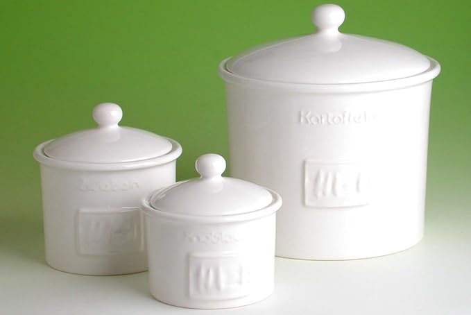 Kartoffeltopf + Zwiebel + Knoblauch 3er Set Vorratsdosen: Amazon.de