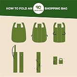 ECO CHIC Lightweight Foldable Reusable Shopping Bag Floral Beige 12L 15kg view 7
