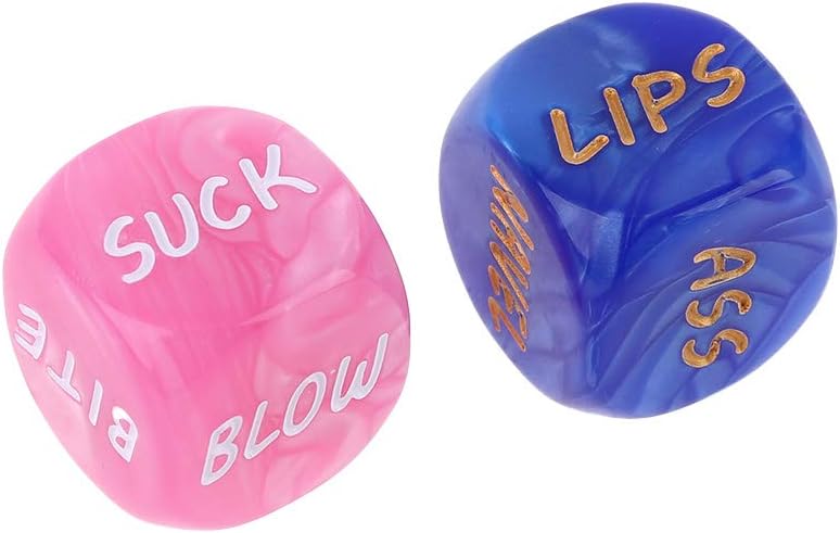 lyqdxd 2pcs Multi-faceted Funny Humour Craps Dice Game Toy Adult Party Gift