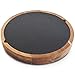 VonShef Round Slide Out Acacia Wood and Slate Cheese Serving Board with 4 Piece Specialist Knife Set, 11.8 Inch Diameter