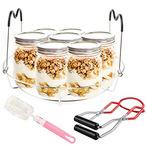 Canning Rack and Canning Jar Lifter Tongs Kit, Stainless Steel Canning