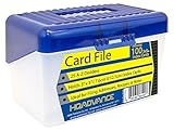 HQ Advance Products Card File Box, A-Z Dividers with 100-Piece 3 x 5 Inch, Lined Index Cards (38100), Assorted