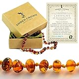 Amber Crown Baltic Amber Teething Necklace - Honey