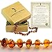 Amber Teething Necklace for Babies - Anti Inflammatory, Drooling and Teething Pain Reducing Natural Remedy - Made of Highest Quality Certified Baltic Amber - Perfect Baby Shower Gift - (Honey)