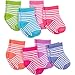 Gerber Baby Girls' 8 Pack Snug-Fit Sock, Stripes, 6-12 Months