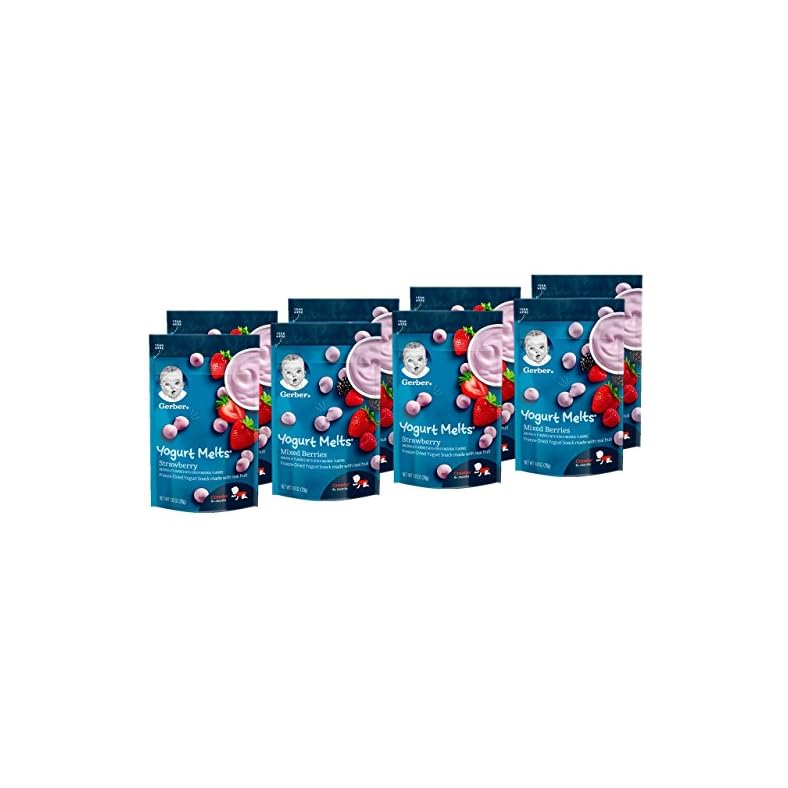 Gerber Graduates Yogurt Melts, Strawberry and Mixed Berry, 1 Ounce(Pack of 8)