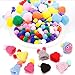 HEHALI 800pcs Pipe Cleaners Set，Including 350pcs Colorful Pom Poms,250pcs 10 Colors Pipe Cleaners and 200pcs Wiggle Googly Eyes for Craft DIY Art Supplies (800pcs)