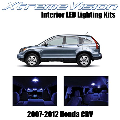 XtremeVision Honda CRV 2007-2012 (6 Pieces) Blue Premium Interior LED Kit Package + Installation Tool