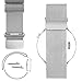 No1seller Huawei Watch Band, 18mm Magnetic Milanese Loop Stainless Steel Magnet, Closure Lock, Bracelet Strap Watch Band 2015, Silver