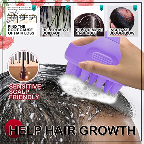 Scalp Massager Shampoo Brush, 2 Pack Scalp Brush for Hair Growth, Soft