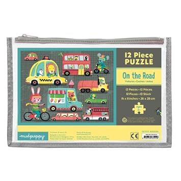 Mudpuppy Pr On The Road 12 Piece Puzzle