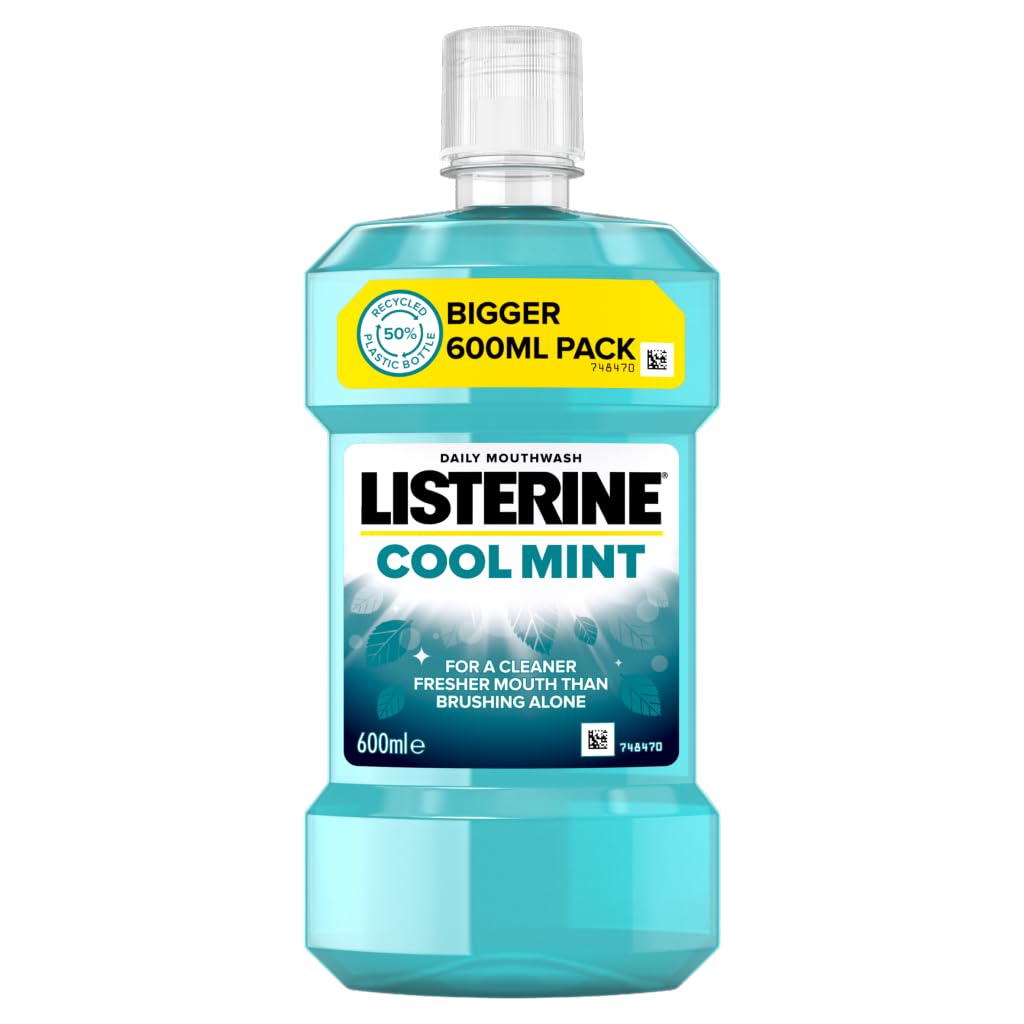 Listerine Cool Mint Mouthwash 600 ml (Pack of 1)