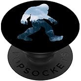 Bigfoot Sasquatch Yeti Forest Double Exposure Figure PopSockets Adhesive PopGrip