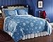 Snowflake Fleece Coverlet Blanket Blue Full/Queen