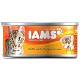 IAMS Pate Adult Wet Cat Food, Chicken & Liver, 3 oz. (Pack of 24)