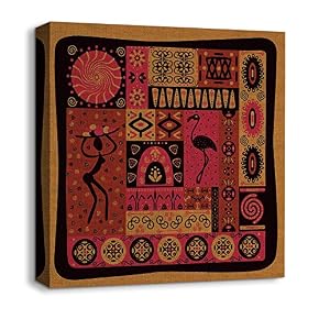 African Culture Pattern Painting Artwork for Home Framed