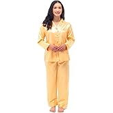 Soft Dreams Womens Light Brushed Back Satin Pajamas
