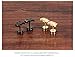 Fashion Earrings Titanium Steel Bat Gold/Black Stud Earrings for Women/Men