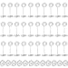 Habbi 42 Table Number Holder, Wire Shape Place Card Holders Stand Table Holders Table Card Photo Menu Name Holder