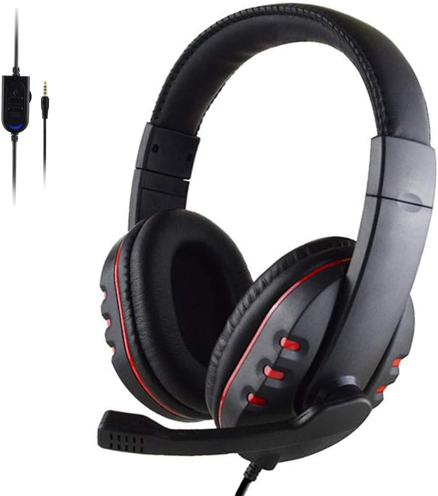 Greens Gaming Headset PC Headphone with Microphone Stereo Sound for PS4 Xbox One PC Noise Cancelling Over-Ear Headphones with Mic 3.5mm Jack Volume Control
