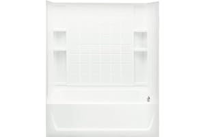 STERLING, a KOHLER Company 71171120-0 Ensemble Vikrell Right-Hand Drain Rectangular Skirted Bathtub, 60" L x 30" W x 16" H, White