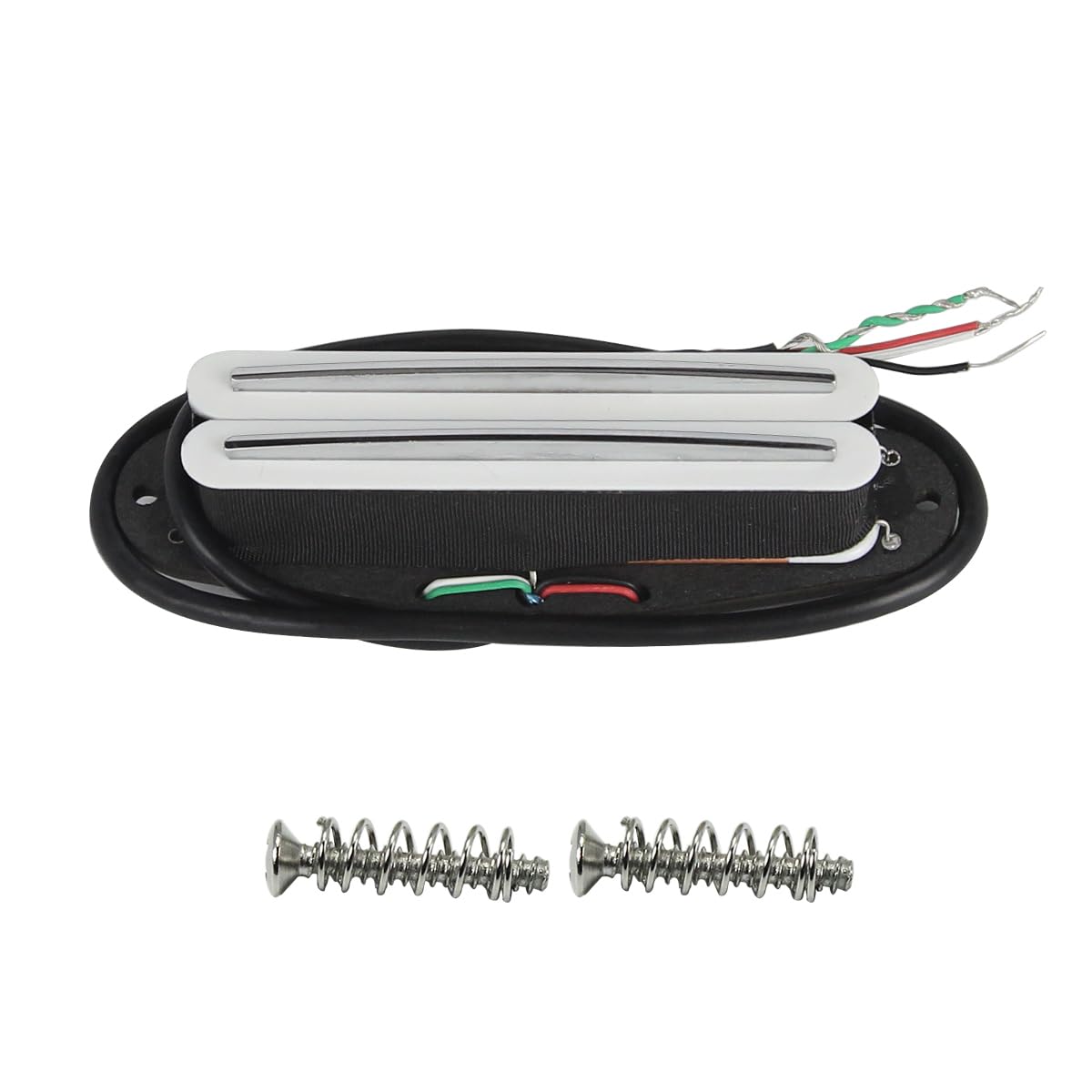 FLEOR Alnico 5 Hot Rail Humbucker Single-Coil-Sized Pickup 12-13K Humbucker White Fit ST SQ TL Guitar