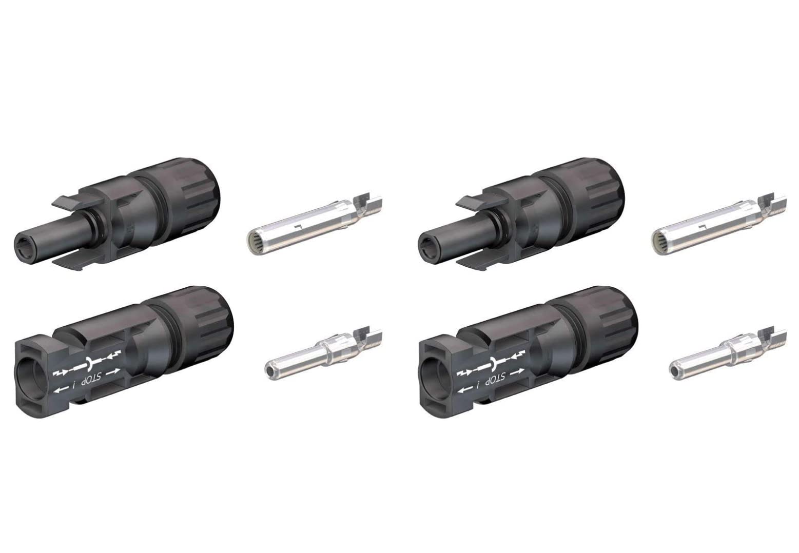 Original MC4 Plug + Socket for 4-6 mm² Cable Solar Plug PV-KST4/6II-UR and PV-KBT4/6II-UR (2)