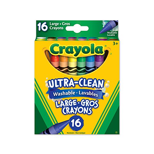 Crayola 16 Large Washable Crayons,  School and Craft Supplies, Gift for Boys and Girls, Kids, Ages 3,4, 5, 6 and Up, Holiday Toys, Stocking Stuffers, Arts and Crafts