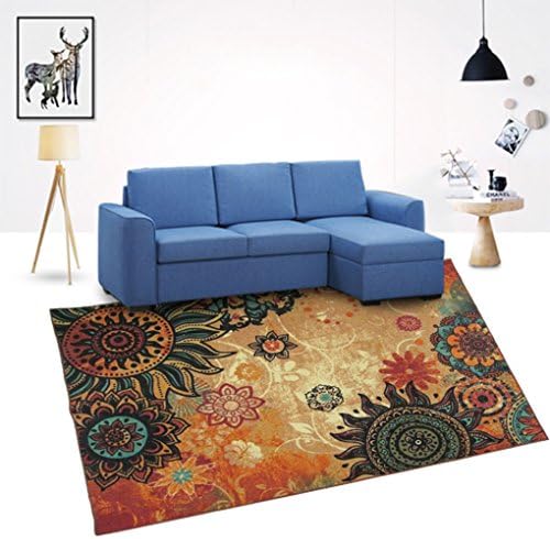 Ysayc Bohemian style Carpet Art Living room Bedroom 3D printing European style Rug Rectangular Pattern Mats Foyer mats Bathroom mat, 80120cm