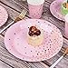 Pink and Gold Party Supplies Paper Plates and Cups Serves 50 Guests Blue with Gold Confetti Dinnerware 50 Dinner Plates 50 Dessert Plates and 50 Cups for Baby Shower Birthday Bridal Shower Wedding