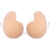 Epock Convertible Silicone Sticky Bra - Dual Wear Adhesive Bra for Lift & Push Up Effect, Invisible Strapless Nipple Covers