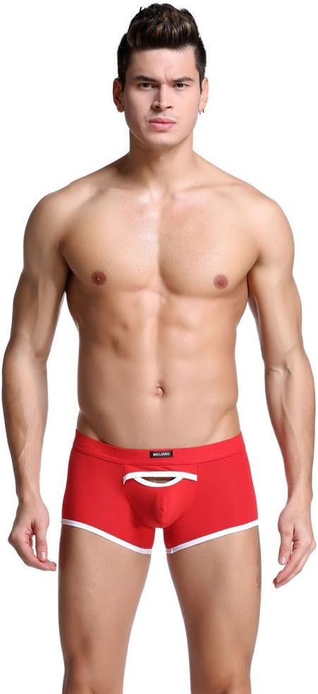 ONEFITMen's Sexy Boxer Low Raise Lace Lingerie Front Hole Briefs Underwear
