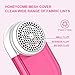 KOODER Sweater Shaver, Double Battery Lint Remover, Efficient and Durable Sweater Fabric Shaver,with Protective Cover Prevent Fabric Damaged (Pink)