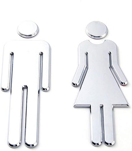 Mirrwin Signes Wc Homme Femme Toilette Homme Femme Signs Plaque De Porte Pictogramme Wc 2 Pieces Adhesif Wc Stickers Pour Toilette Porte De Restaurant Publique Hotel Cafeteria Amazon Fr Cuisine Maison