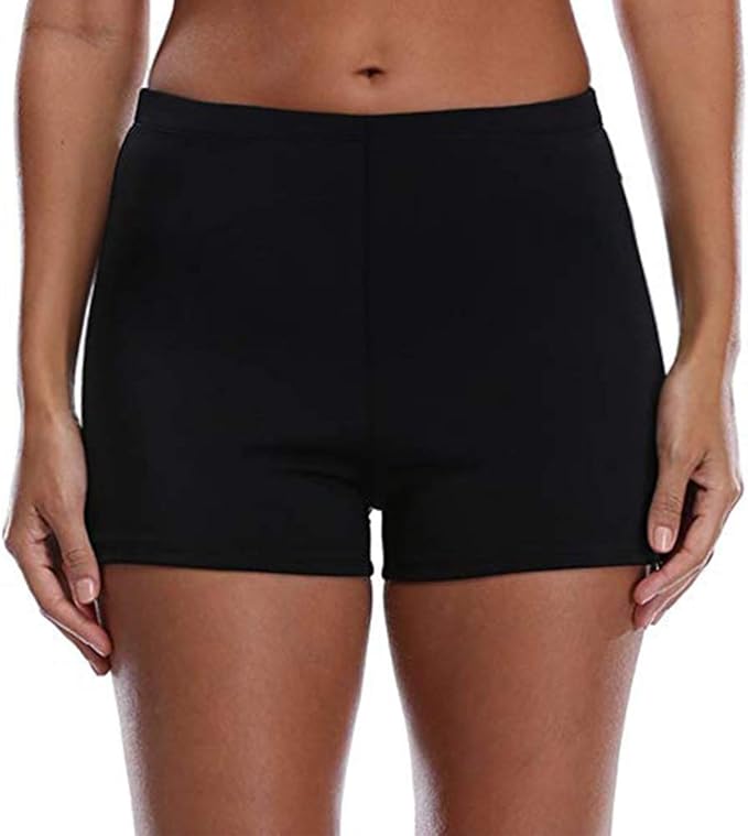 high waisted swim shorts amazon
