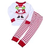 Toddler Kid Boys Girls Christmas pajama T shirt+long pants YSQA7061