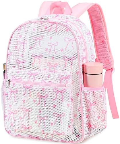 Amazon.com | adidas Hermosa Mesh Backpack, see-through transparent festival  beach book bag | Casual Daypacks