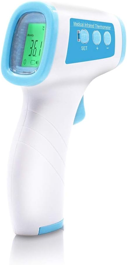 Infrared Temperature Non Contact Digital Accurate Instant Readings Measure Tool for All Ages, Adults, Elders, Baby and Kids