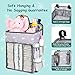 Hanging Nursery Organizer and Baby Diaper Caddy, Selbor Diapers Stacker Storage Bag for Changing Table, Crib, Playard or Wall - Nursery Organization & Baby Shower Gifts for Newborn (Elephant)