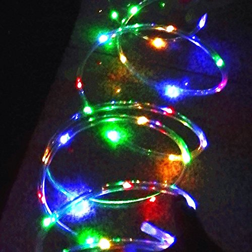 image for Solar Christmas Decorations Lights Outdoor,Colorful Rope Fairy String 