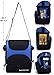 MIER Large Insulated Lunch Bag Reusable Lunch Box Picnic Cooler Bag for Men, Women, Adjustable Shoulder Strap (Blue)