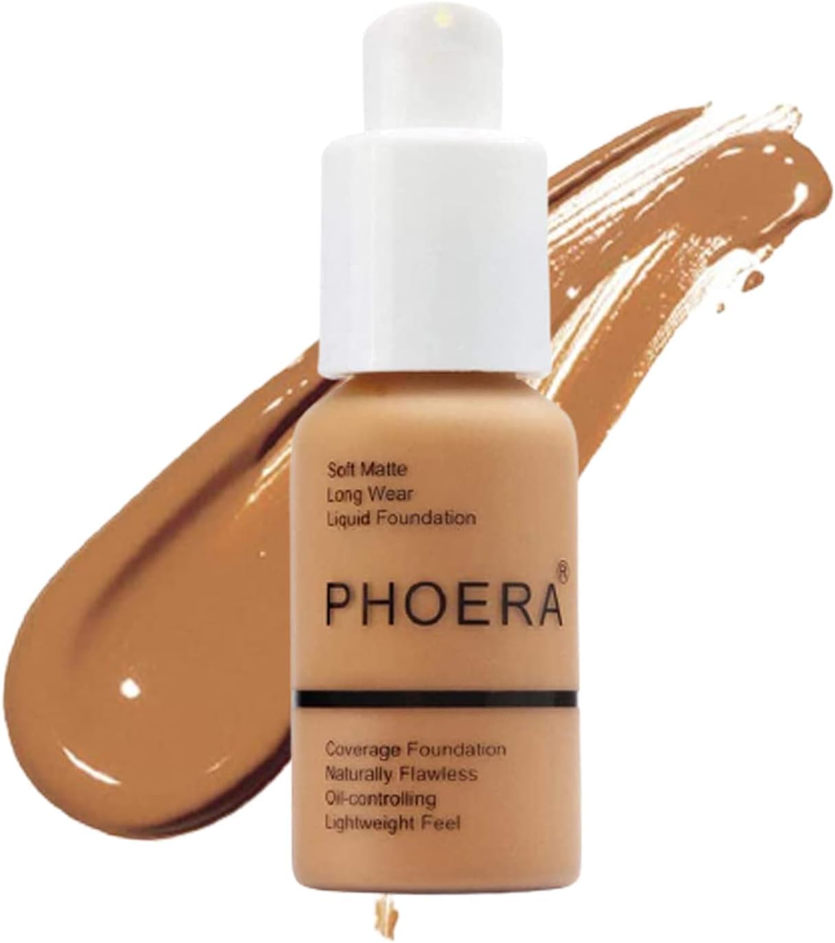 Glamza PHOERA Foundation Concealer Makeup Full Coverage Matte Brighten Long Lasting UK (106 WARM SUN)