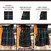 UT Kilts Men's Standard Tartan Utility Kilt, Modern Scottish Kilt for Everyday Wear, Tactical Kilts with Adjustable Hip Straps & Cargo Pockets for Men, Highlander Gray, 38