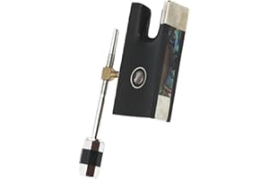 KiBcsLic 4/4 Violin Bow Frog Decoration Made of Ebony, Easy Assembly,