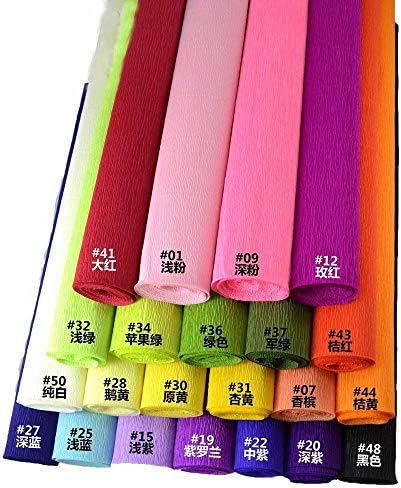 1 Roll 8ft X 20" Crepe Paper Streamer Wedding Birthday Party Supplies Decorations (#27 Purplish Blue)