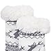 Ordenado 2 Pairs Women's Winter Fuzzy Warm Cozy Fleece Lined Slipper Socks with Grippers, Non Slip Super Soft Thick Thermal Knit Sherpa Christmas House Sock