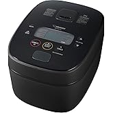 Zojirushi NW-QAC10 5.5-Cup Capacity Flat-Top Induction Cooker and Warmer with Custom Cooking Pan, Double Non-Stick Coating for Easy Clean-Up (Black)