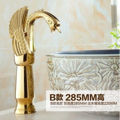 Tyrants Faucet Kitchen new us Gold Finish Deck Mount Kitchen Sink Faucet LED colors spring pull down change, wash basin mixer tap, brass, Type B